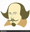Vector Illustration William Shakespeare Cartoon Style Isolated White ...