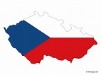 Flag Map of Czech Republic | Free Vector Maps