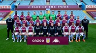 Aston Villa’s first-team squad and coaching staff have lined up for the ...