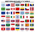 Coleção de bandeiras, bandeiras do mundo mais popular 638139 Vetor no ...
