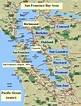 Mapa de la bahía de San Francisco, ciudades - Mapa de la zona de San ...