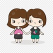 Sisters Cute Clipart Transparent Background, Cute Character Cute ...