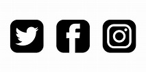 Social Media Icons Set. Facebook Instagram Twitter Logos 3775685 Vector ...