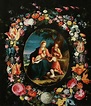 The Holy Family with John the Baptist in the floral garland — Jan ...