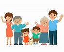 Vector de personaje de dibujos animados de la familia. | Vector Premium