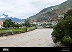 Huallaga river in the Huánuco city. Andes mountains. Peru Stock Photo ...