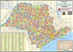Estado de São Paulo Político Rodoviário - 1,20 X 0,90 - Bia Mapas Editora