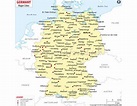 Printable Map Of Germany With Cities And Towns - Map