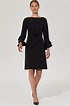 Karl Lagerfeld Paris Flared Sleeve Ruched Dress | Long Tall Sally