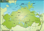 Karte von Mecklenburg-Vorpommern als Übersichtskarte - Lizenzfreies ...