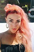 Neon Hitch Straight Pink Dark Roots, High Ponytail, Ponytail Hairstyle ...