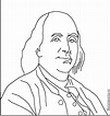 Benjamin Franklin Drawing Sketch Coloring Page