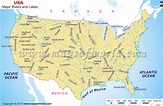 50 States Map And Rivers - Map