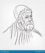 Claudius Ptolemy Vector Sketch Ilustración Famoso Fotografía editorial ...