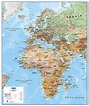 Europe Middle East Africa (EMEA) Physical Map