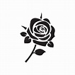 Flat black rose icon. Simple flat black rose icon vector , #SPONSORED ...