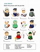 List of Common Occupations Worksheet: Match the Jobs and Pictures - All ESL