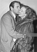 American actor Gary Merrill embraces and kisses his wife, American ...