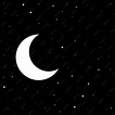 Noche cielo negro con luna y estrellas. | Vector Gratis