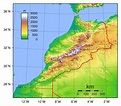 Geographical map of Morocco: topography and physical features of Morocco