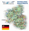 Map of Rhineland-Palatinate (State / Section in Germany) | Welt-Atlas.de