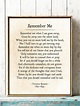 Remember Me Christina Rossetti Funeral Poem Grief and Sorrow - Etsy Ireland