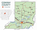 Conway County Map - Encyclopedia of Arkansas