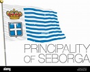 Principado de Sealand bandera oficial, ilustración vectorial Imagen ...