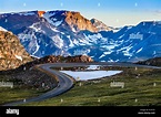 Vista da la Beartooth Highway; Cody, Wyoming, Stati Uniti d'America ...