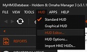 HUD > HUD Editor | HUD Menu | Holdem Manager
