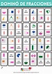 Domino A Color De Fracciones Para Imprimir Gratis 28 Piezas En Hoja A4 ...