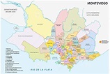 Mapa de Montevideo división en barrios
