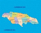 mapa de jamaica con estados 2385815 Vector en Vecteezy