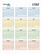 1582 Calendar (PDF, Word, Excel)