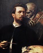 Self Portrait with Death with a Violin - Arnold Böcklin as art print or ...