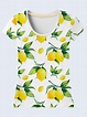 Lemon T Shirt, White T Shirt, Colorful Ladies Top, Summer Clothing ...