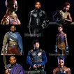 Retratos de los protagonistas de Black Panther (Pantera Negra)