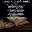 Poema Abrojo VI (Rubén Darío) de Rubén Darío - Análisis del poema