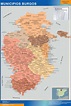Mapa Burgos por municipios grande | Mapas murales de España y el Mundo