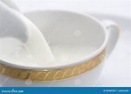 Pouring milk in cup stock photo. Image of closeup, pouring - 36966354