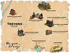 Mapa de Tréveris (Trier). Trier Map Poster, Maps, Germany, Monuments ...