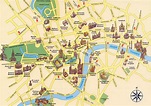 Grande mapa turístico del centro de Londres | Londres | Reino Unido ...