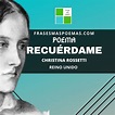 "Recuérdame" de Christina Rossetti (Poema) - Frases más poemas