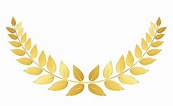 Golden Laurel wreath isolated on white background. 3355661 Vector Art ...