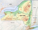 Physical Map Of New York State - map of interstate