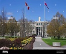 HAMILTON, CANADA - MAY 2019: The campus of McMaster University, with ...