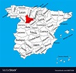Valladolid map spain province administrative map Vector Image