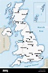 Großbritannien Karte Vektor - größere Städte auf der Karte von ...