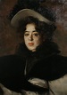 ALBERT DE BELLEROCHE 1864 1944 Portrait of Nana, bust length wearing a ...
