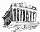 Greece Parthenon sketch | Greece drawing, Greece art, Parthenon